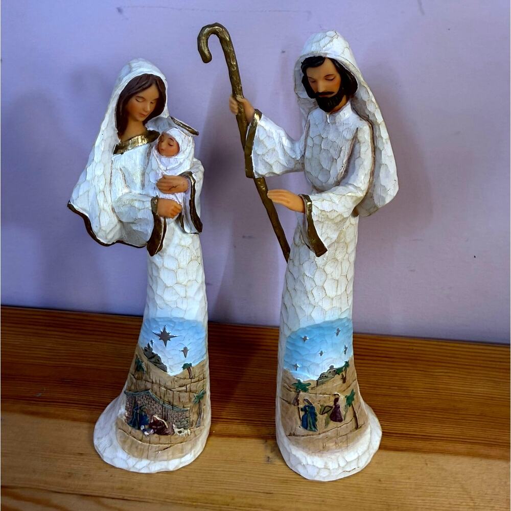 Thomas Kinkade Elegant Blessings Nativity Mary Baby Jesus Joseph Hawthorne 2009